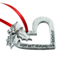 10Th Anniversary Christmas Tree Ornament - Reads Our Together - thumbnail 2