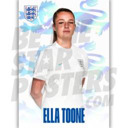 England Lionesses Toone Headshot Poster - Officially Licensed Product Sizes A4/A3 + Framed Option - thumbnail 1