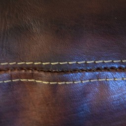 Moroccan Leather, Ottoman Square Dark Tan Pouf, Handmade Pouf, Footstool, Furniture, Boho Ottoman, Leather Gift - thumbnail 3