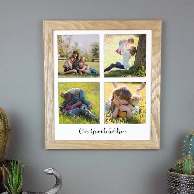 Personalized Grandchildren Photo Frame, Multi-Photo Display, Grandma/Grandpa Christmas Gift - image 1