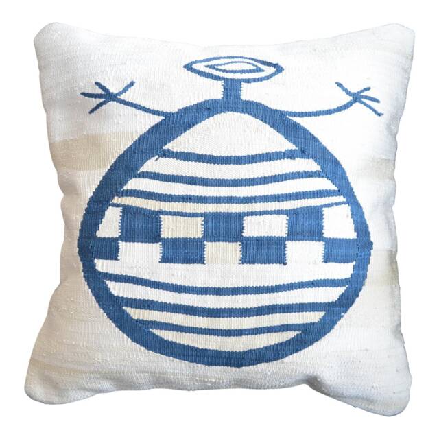 Silk Pillow Cover Kilim Cushion Cover - Pillow Sham African Illustration Style Organic Rug Case Throw 16 - image 1
