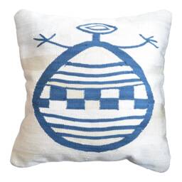 Silk Pillow Cover Kilim Cushion Cover - Pillow Sham African Illustration Style Organic Rug Case Throw 16