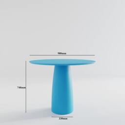 Kopar Round Blue Color Dining Table D98 - thumbnail 3