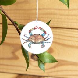 Blue Crab Ornament, Christmas Tree Personalized, Maryland Blue Crab, Coastal Ocean Theme Decoration, Gift - thumbnail 3