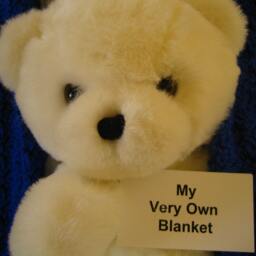 Royal Blue Hand Crocheted Baby Boy Blanket - thumbnail 4