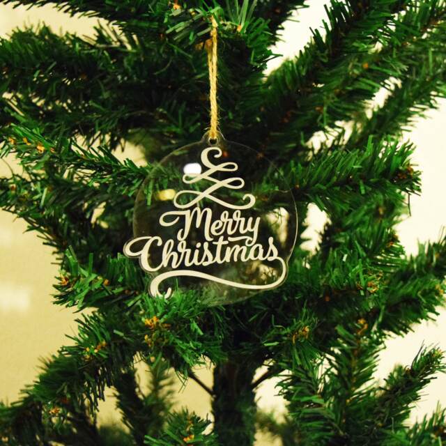 Bauble Christmas Decoration Merry 3mm Acrylic Perspex??