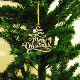 Bauble Christmas Decoration Merry 3mm Acrylic Perspex??