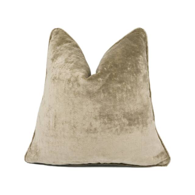 Zoffany - Curzon Sable Opulent Plush Velvet Cushion Cover Self Piped Throw Pillow Designer Home D??cor - image 1