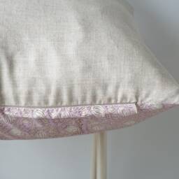 "Block Print Pillow Cover Floral Batik, Ethnic Indian Design - 26"" X 26" - thumbnail 3