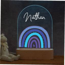 Personalised Rainbow Night Light 4 Designs Available, New Baby, 1st Birthday, Christening Gift, Nursery - thumbnail 3