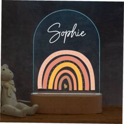 Personalised Rainbow Night Light 4 Designs Available, New Baby, 1st Birthday, Christening Gift, Nursery - thumbnail 4