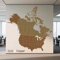 Usa & Canada Map Vinyl Wall Decal - North America Sticker Modern Office Decor Travel Art Removable Gift D140 - thumbnail 2