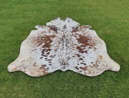 Cowhide Rug-Exclusive Brown & White For Rustic Home Decor-Large Rug-Cow Skin Rug-Brazilian Area Rug-Luxury