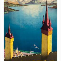 Lucerne Poster Vintage Swiss Lake Travel Print - thumbnail 2