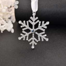 Personalized Christmas Projection Ornament Custom Photo Snowflake Decoration Bauble - thumbnail 3