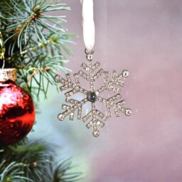 Personalized Christmas Projection Ornament Custom Photo Snowflake Decoration Bauble - thumbnail 2