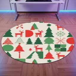 Christmas Rug Xmas Carpet For Holiday Special Gift Nonslip Washable Mat - thumbnail 2