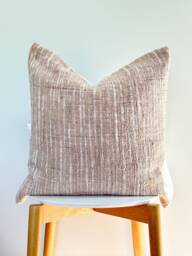 Brown Tribal Hemp Hand Woven Natural Dye Color Pillow Cover - thumbnail 1