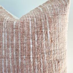 Brown Tribal Hemp Hand Woven Natural Dye Color Pillow Cover - thumbnail 2