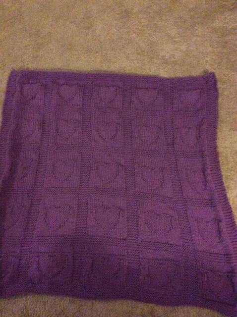 Purple Hearts Baby Blanket - image 1