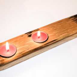 Oak, Scotch Whisky Barrel Stave End Twin Tealight Holder - thumbnail 2