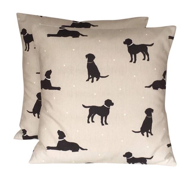 2 X Clarke & Rover Labrador Taupe Cushion Covers 16 - image 1