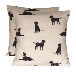 2 X Clarke & Rover Labrador Taupe Cushion Covers 16 - thumbnail 1
