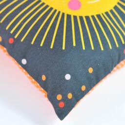 Sun Kids Throw Pillow, Mustard Yellow, Gray Nursery Decor - thumbnail 3