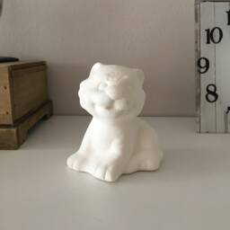 Ceramic Lion, Ready To Paint, Bisque, Wildlife, Baby Wild Animal, Lion Miniature, Unpainted Figurine, Toys