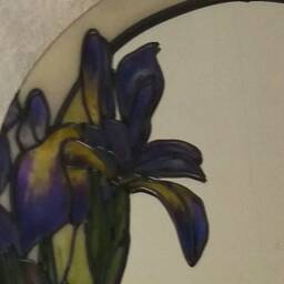 Art Nouveau Inspired Iris Design Mirror. 30 X 50 cm in An Arch - thumbnail 2