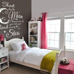 Moon & Stars Quote Vinyl Wall Decal, Nursery Art - thumbnail 2