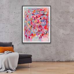 Canvas Wall Art, Gicl??e Prints, Abstract Pink, Art Print, Decor, Home Gift, Artwork, Art Lucky Me - thumbnail 3