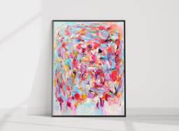 Canvas Wall Art, Gicl??e Prints, Abstract Pink, Art Print, Decor, Home Gift, Artwork, Art Lucky Me - thumbnail 1