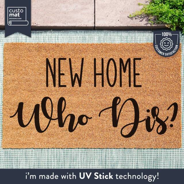 New Home Who Dis Doormat - Funny Door Mat Gift Welcome Housewarming Custom Rug - image 1