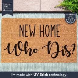 New Home Who Dis Doormat - Funny Door Mat Gift Welcome Housewarming Custom Rug - thumbnail 1