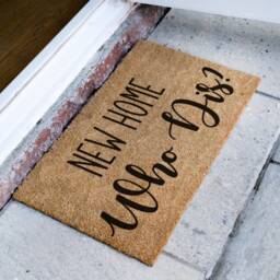 New Home Who Dis Doormat - Funny Door Mat Gift Welcome Housewarming Custom Rug - thumbnail 2