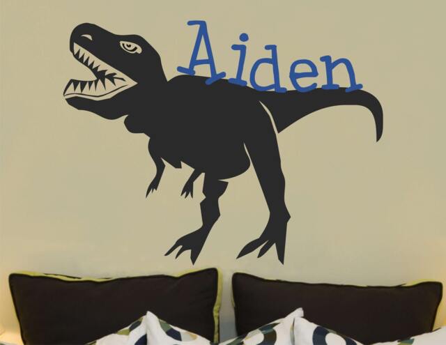 Large Dinosaur Decal T-Rex Name Wall Kids Teen & Nursery Decor Decal ~ Trex - image 1