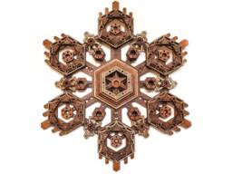 Hexagon Mandala Multilayer Laser Cut Wood Sculpture Sacred Geometry Visionary Art - thumbnail 1