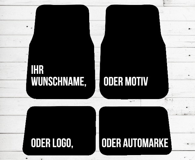 Car Floor Mats Set Of 4 With Name, Motif Or Text Non-Slip - Washable High-Quality Outdoor Area Dirt Trap Mat Door - image 1