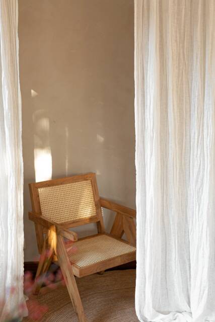 Light Linen Gauze Curtain in Warm White, Ethereal Breezy Panel, Scrunched Drapery With A Soft Feel - image 1