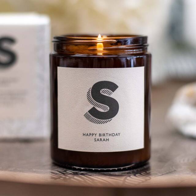Personalised Initial Birthday Candle - Thoughtful, Unique, Gift For Her - image 1