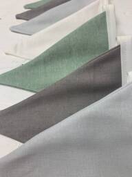 Linen Bunting - Sage & Silver Baby Shower Nursery Decor Wall Hanging Room Fabric Garland Boys Play - thumbnail 1