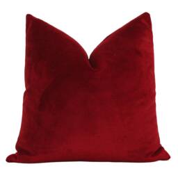 Red Velvet Pillow Cover - Ruby Throw Christmas Decorative For Sofa Soft - thumbnail 3