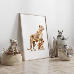 Safari Nursery Animal Prints Set Of 3, 4 Or 6 Watercolor Jungle Art - thumbnail 3