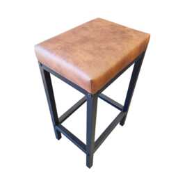 Premium Counter Height Bar Stools - Featuring Black Steel Frame A Faux Leather Seats - Fp - thumbnail 4
