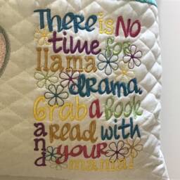 Llama Reading Pillow, Book Pillow For Girl, Decorative Storybook Pocket - thumbnail 3