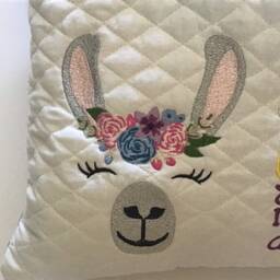 Llama Reading Pillow, Book Pillow For Girl, Decorative Storybook Pocket - thumbnail 2