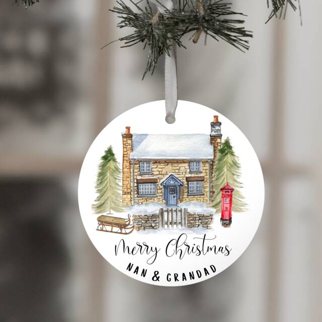 Grandparents Christmas Ornament, Keepsake, Gift For Grandparents, Family Gift, Nanny - image 1
