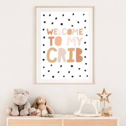 Welcome To My Crib Print, Girls Nursery Prints, Bedroom Decor, Wall Art, Baby - thumbnail 2