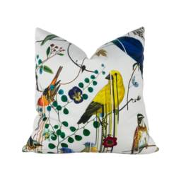 Christian Lacroix For Designers Guild - Birds Sinfonia Perce Neige Expressive Bird Iconic Designer Cushion Cover Luxury Throw Pillow - thumbnail 1